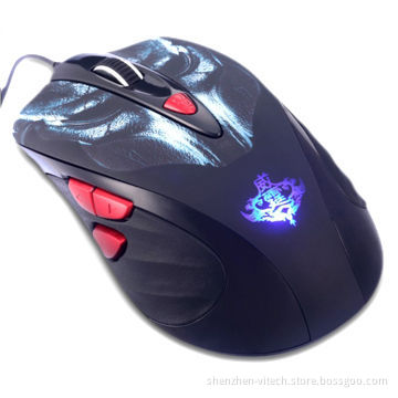 7D Laser Game Mouse/Mice with Double Click Fire Keys and Adjustable 400 to 5,000DPI
